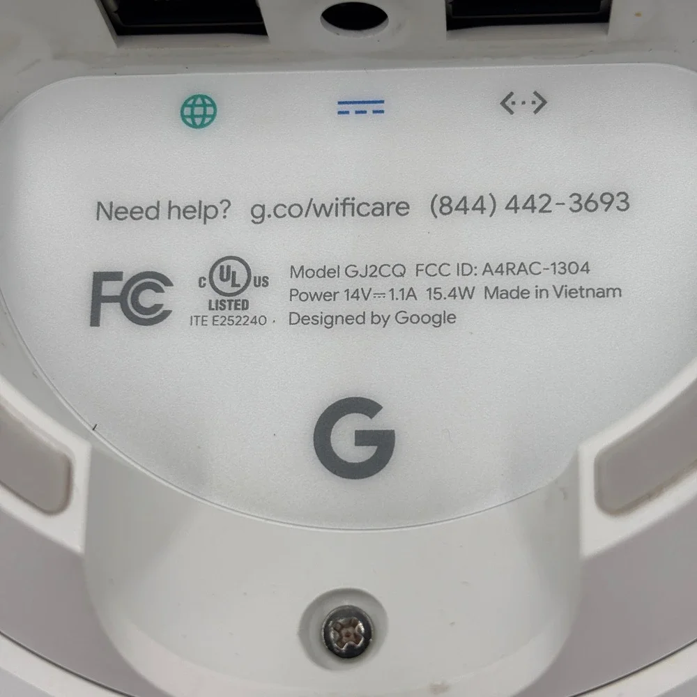 Google WIFI Access Point Router GJ2CQ WIFI Google Mesh w/ Power Cord